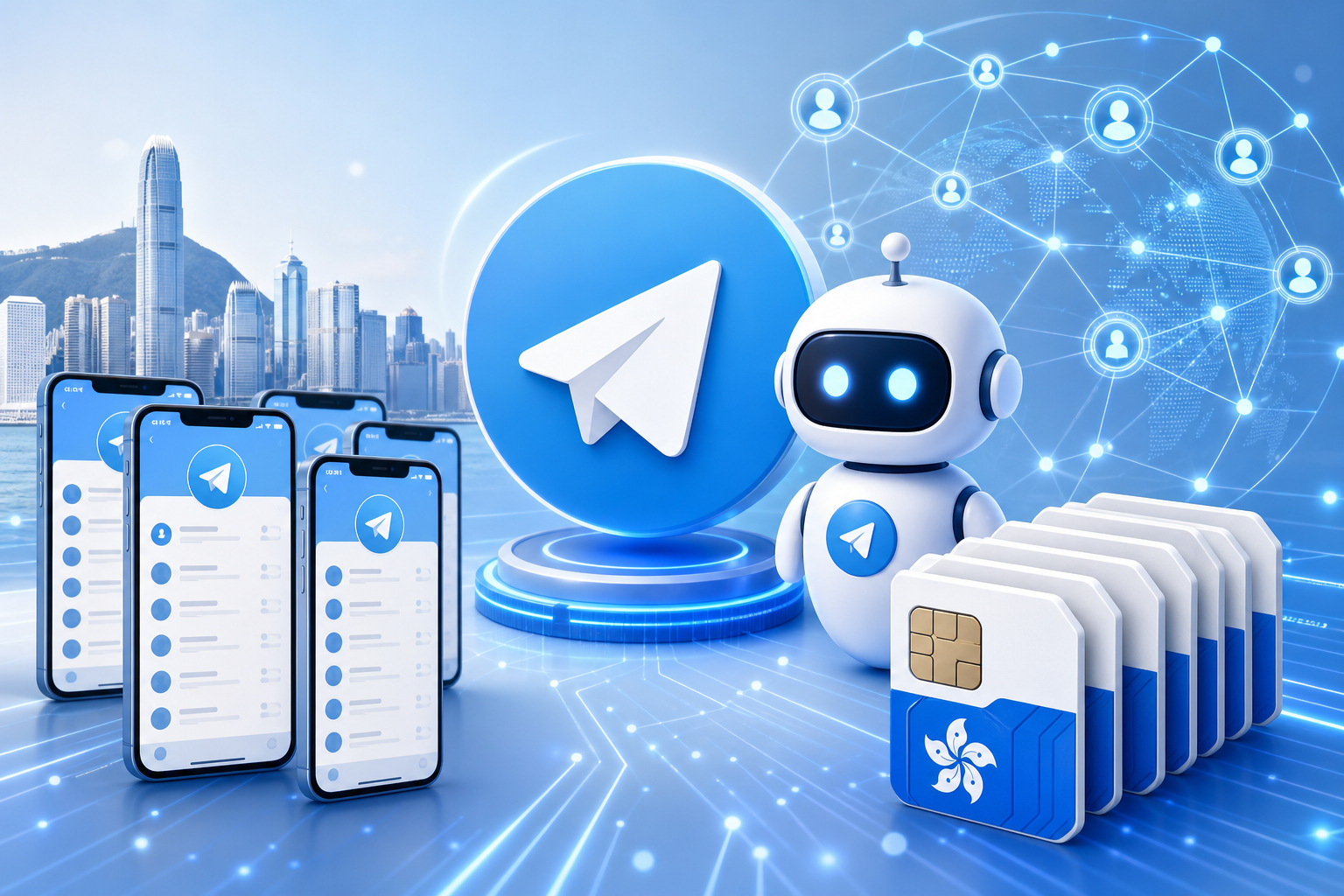 Telegram Bot频道运营指南封面:纸飞机、Bot机器人与批量SIM卡